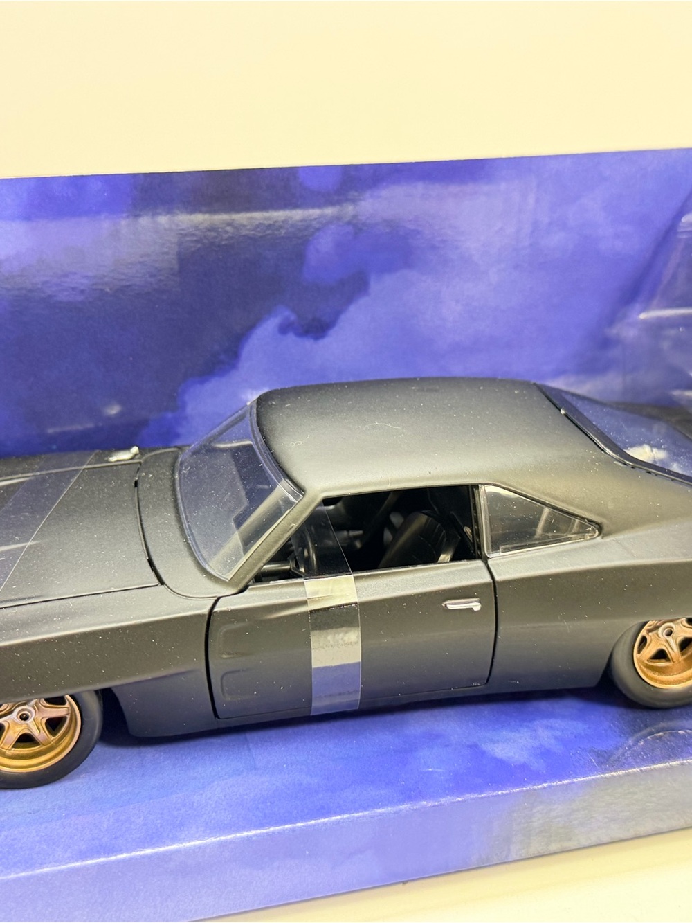 Jada Matte Black Classic Muscle Car Model with Bronze Wheels
